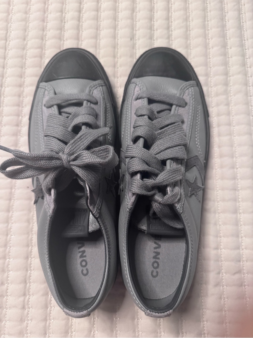 Converse Women's One Star Ox Sneakers in Gray with Black Toe Cap
